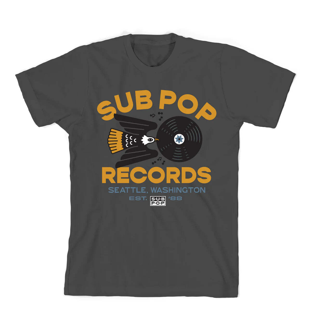 Sub Pop Eagle Record Asphalt T-shirt | eBay