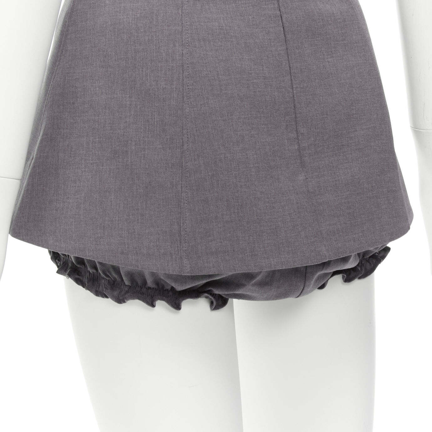 SHUSHU TONG grey ruffle skirt overlay high waisted layered SHUSHU TONG grey ruffle skirt overlay high waisted layered