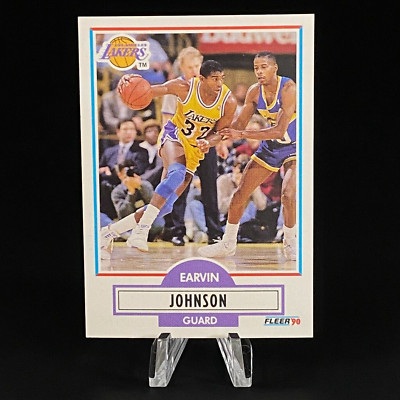 Earvin Magic Johnson 1990 Fleer #93 LA Lakers Card HOF NM SHARP GREAT CONDITION!