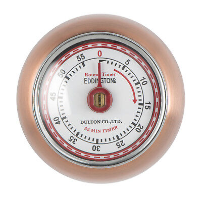 Eddingtons Magnetic Retro Style Kitchen Timer - Copper Timer 55min Countdown