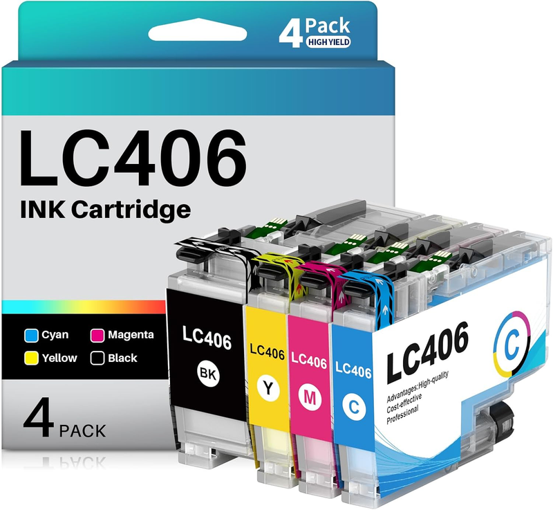 LC406 Ink Cartridges Compatible Replacement for Brother LC406 LC 406 LC-406 for