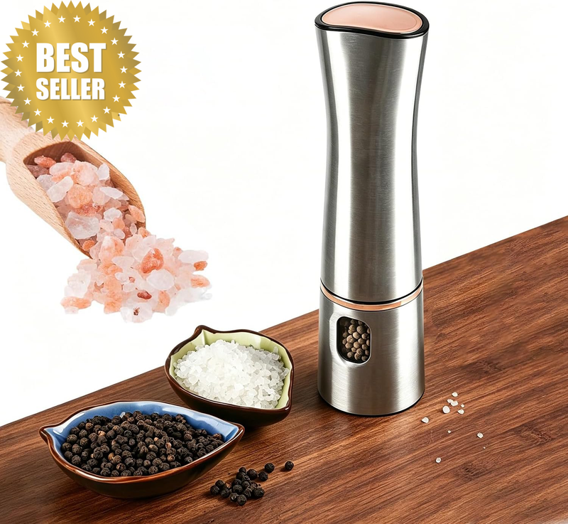 Spice Grinder Electric Salt Pepper Grinder Stainless Steel Automatic Herb Spice