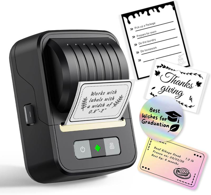 Label Maker Machine with Tape, Bluetooth 2 Inch Thermal Label Printer