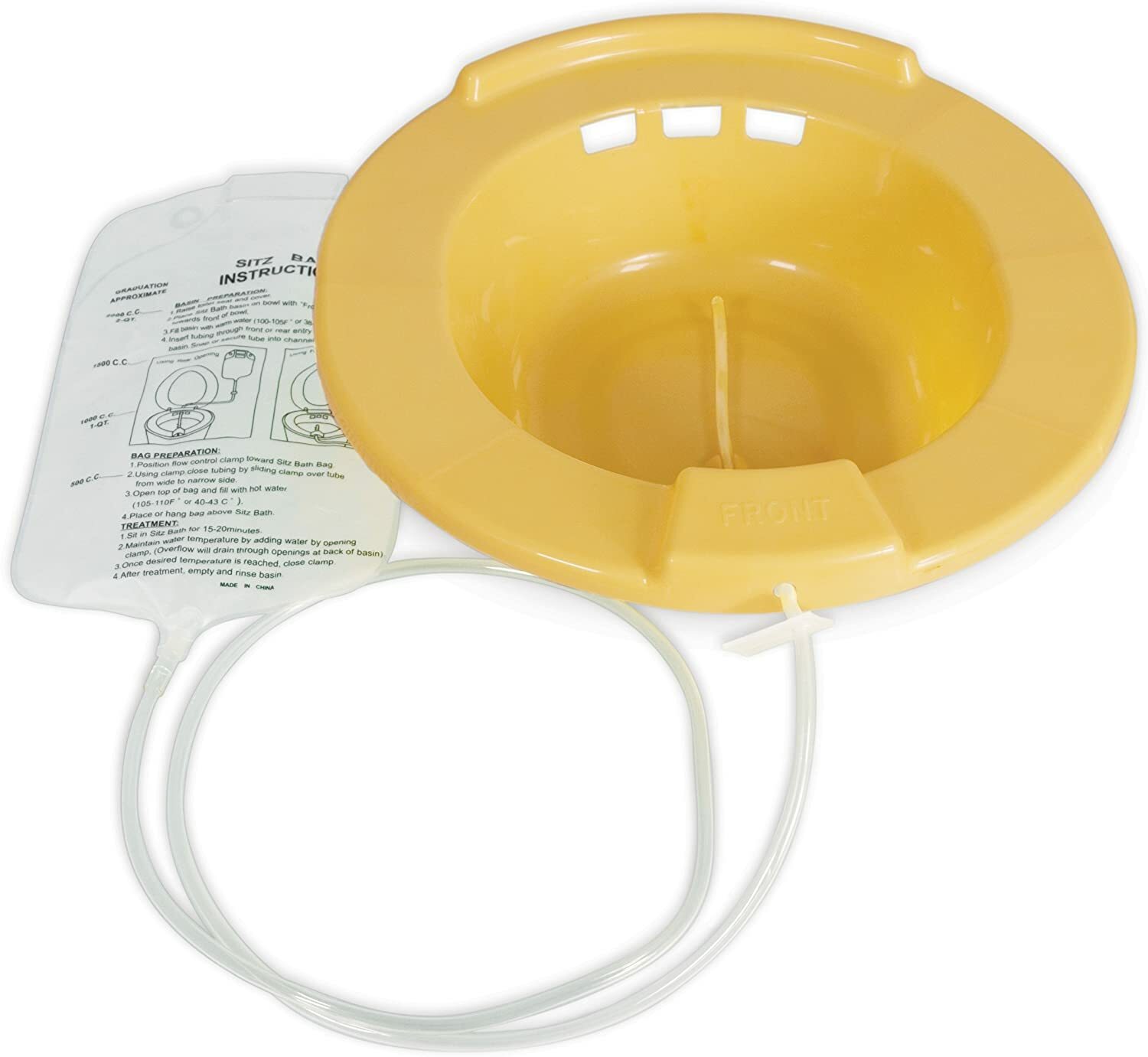 Medpro Durable Home Sitz Bain avec tube et sac à eau