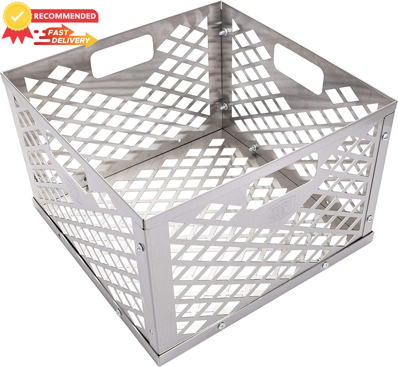 Stainless Steel Offset Smoker Charcoal Firebox Basket 5279338P04 - Silver
