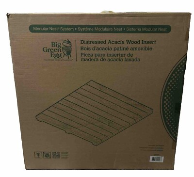 Big Green Egg Distressed Acacia Wood Insert