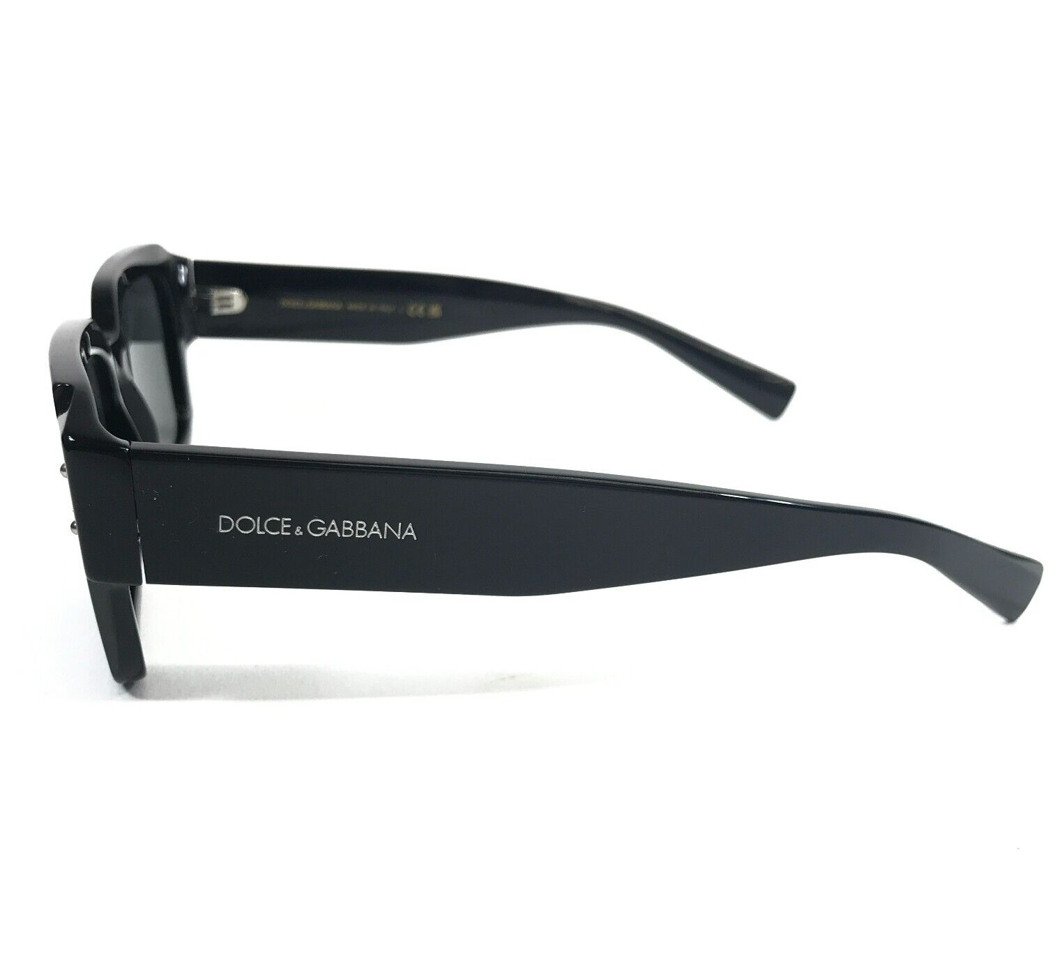 Pre-owned Dolce & Gabbana Sunglasses Dg4460 501/87 Black Rectangle Frames Dark Gray Lenses