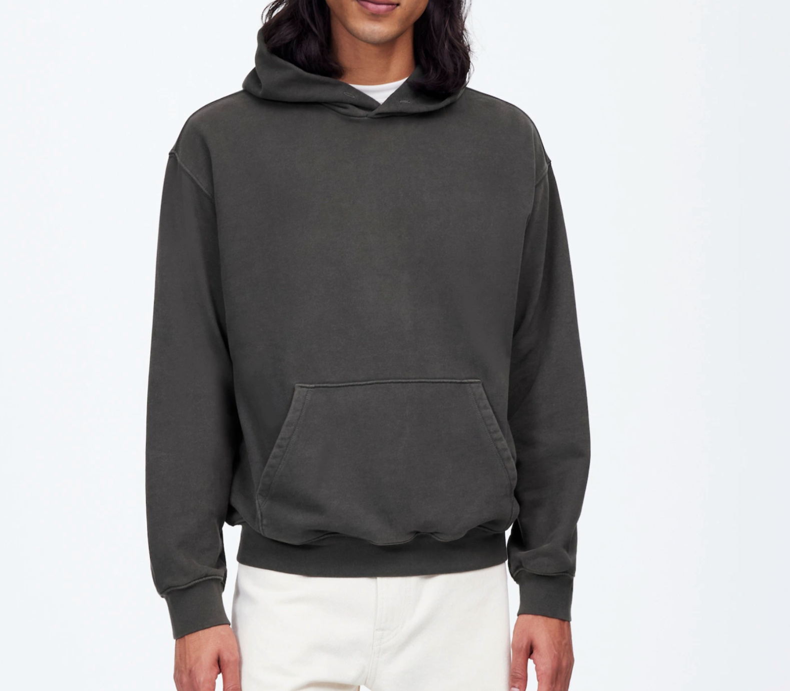 Madewell Men's Coal The McCarren Midweight Hoodie Sweatshirt Madewell Men's Coal The McCarren Midweight Hoodie Sweatshirt