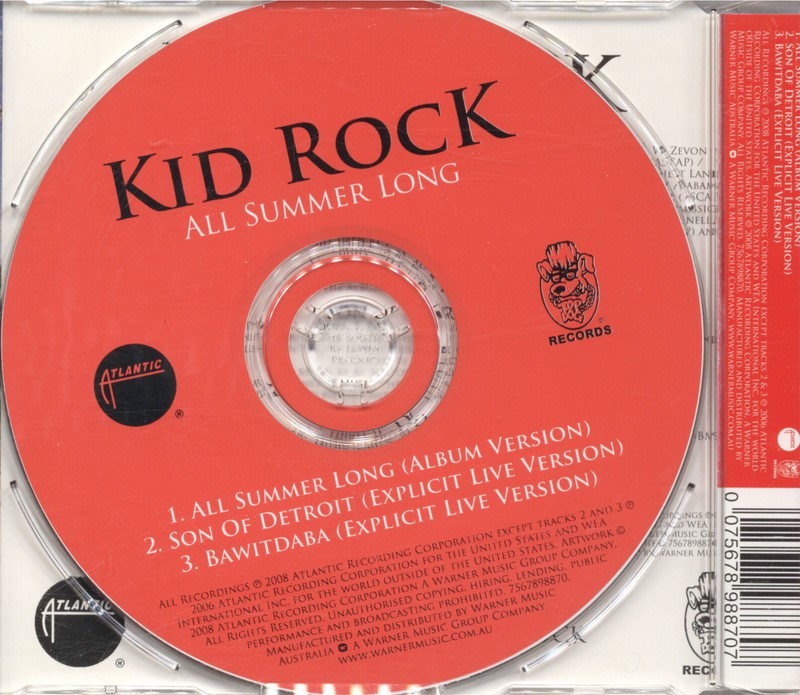 希少　RINSE SUMMER CHANCE！　CD Kid Rock - All Summer Long CD Single | eBay
