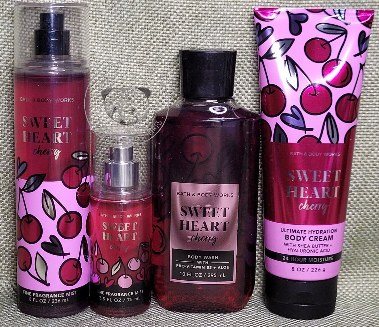 Bath & Body Works - Sweetheart Cherry - 4 Piece Set - Mists Bath & Body Works - Sweetheart Cherry - 4 Piece Set - Mists