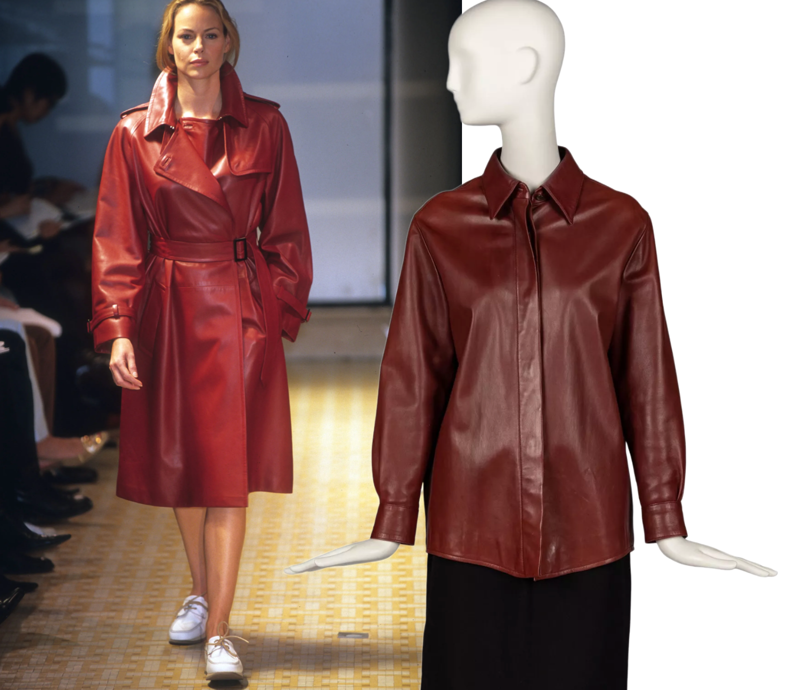 HERMÈS Martin Margiela Hermes Paris 2002 Red Lambskin HERMÈS Martin Margiela Hermes Paris 2002 Red Lambskin