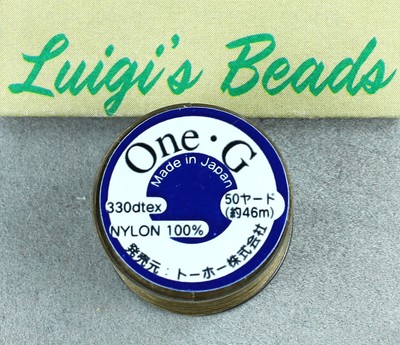 One-G Beading Nylon Thread Sand Ash by Toho