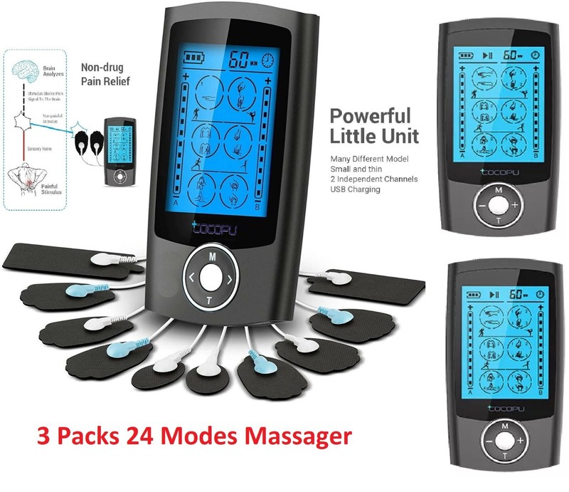 Lot of 3X 24Modes Tens Unit Muscle Stimulator Machine Pulse