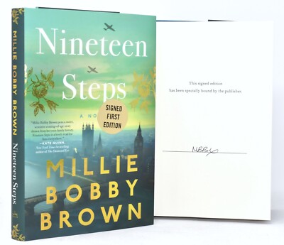  SIGNED 1st Print   Nineteen Steps AUTOGRAPHED by Millie Bobby Brown NEW