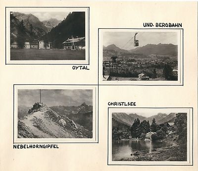 ÜÜ61 Fotos Aufgeklebt Año 1935 Oytal de Montaña - Ferrocarril Cuerno Niebla -