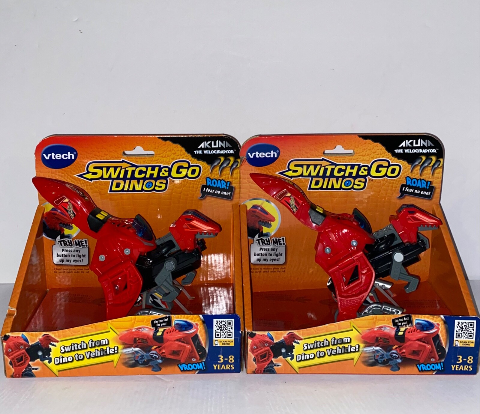 Vtech Switch and Go Dino Akuna Velociraptor Motorcycle dinosaur