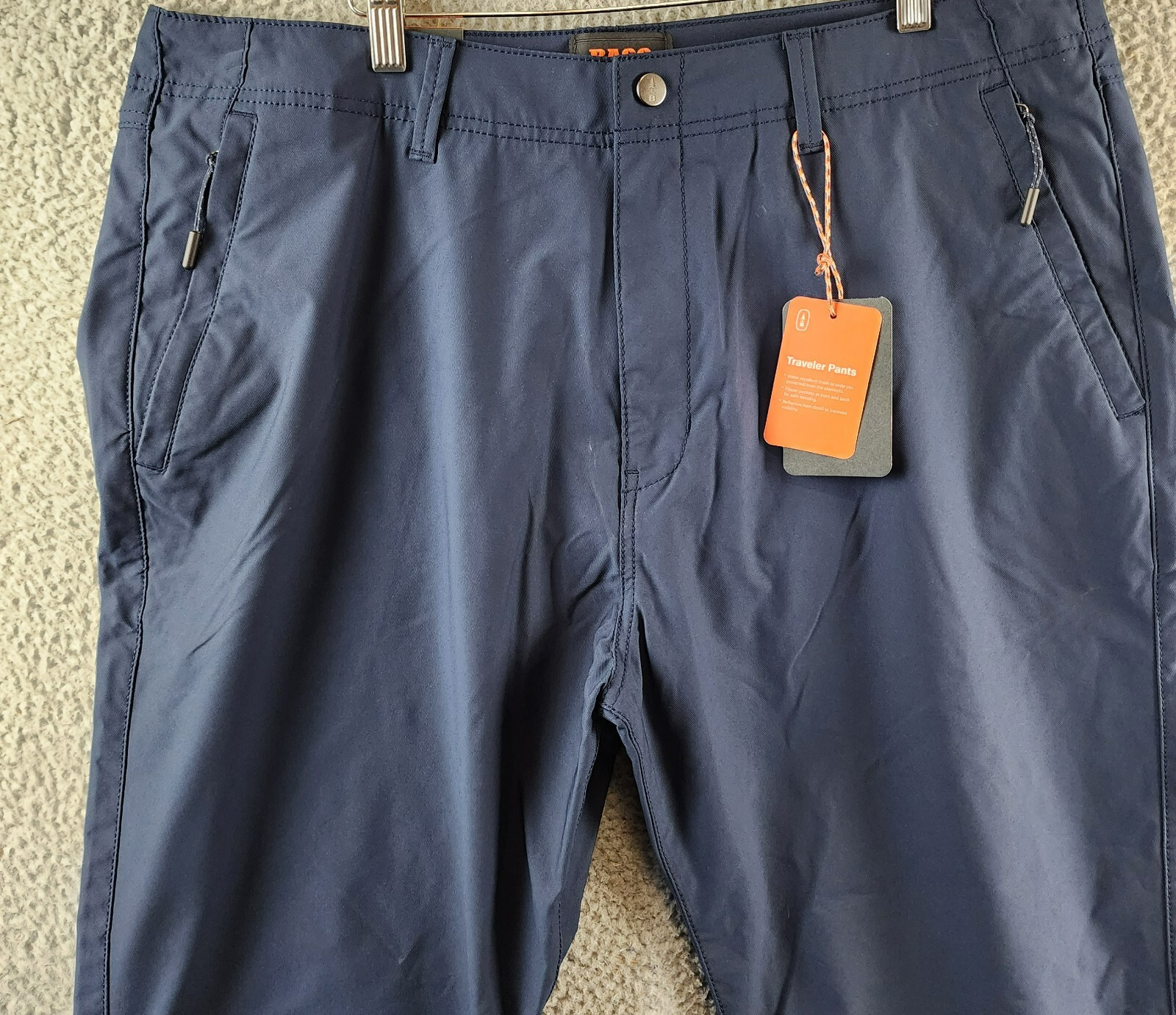 BASS OUTDOOR Traveler Slim-Straight Fit Flex Tech Twill Pants Men's 36 Slate - Picture 4 of 23
