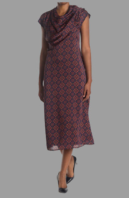 New Club Monaco Women's Drape Neck Red Dress Size 0 Retail $269