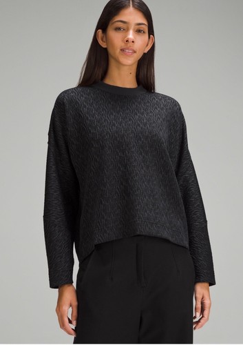 Lululemon グレー 長袖 クロップドトップ Lululemon Cruiser Cropped Long Sleeve - Heathered Medium
