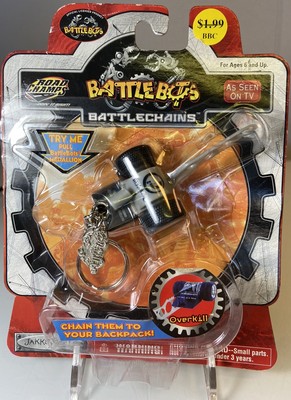 Jakks Pacific 2001 Road Champs BattleBots Overkill Battle Key Chain NOS