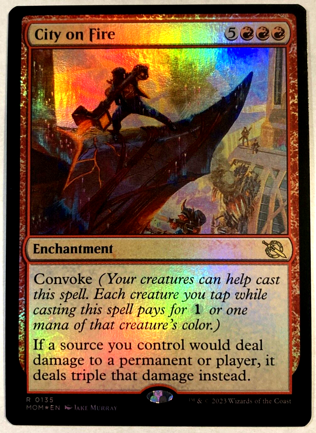 MTG City on Fire FOIL March of the Machine 135 NM | eBay
