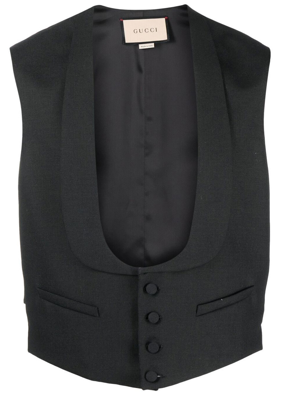Gucci Chevron Lamé V-Neck Vest Gucci Chevron stitch lamé jacquard vest - 653456XKBTP4310