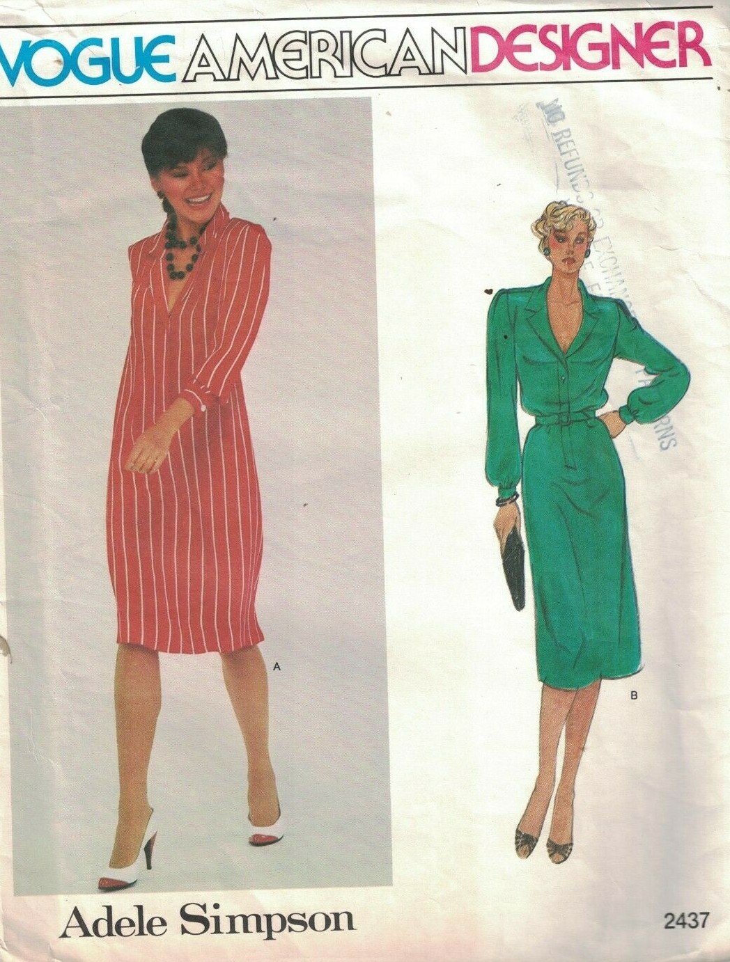 2437 UNCUT Vogue Sewing Pattern Misses Loose Fitting