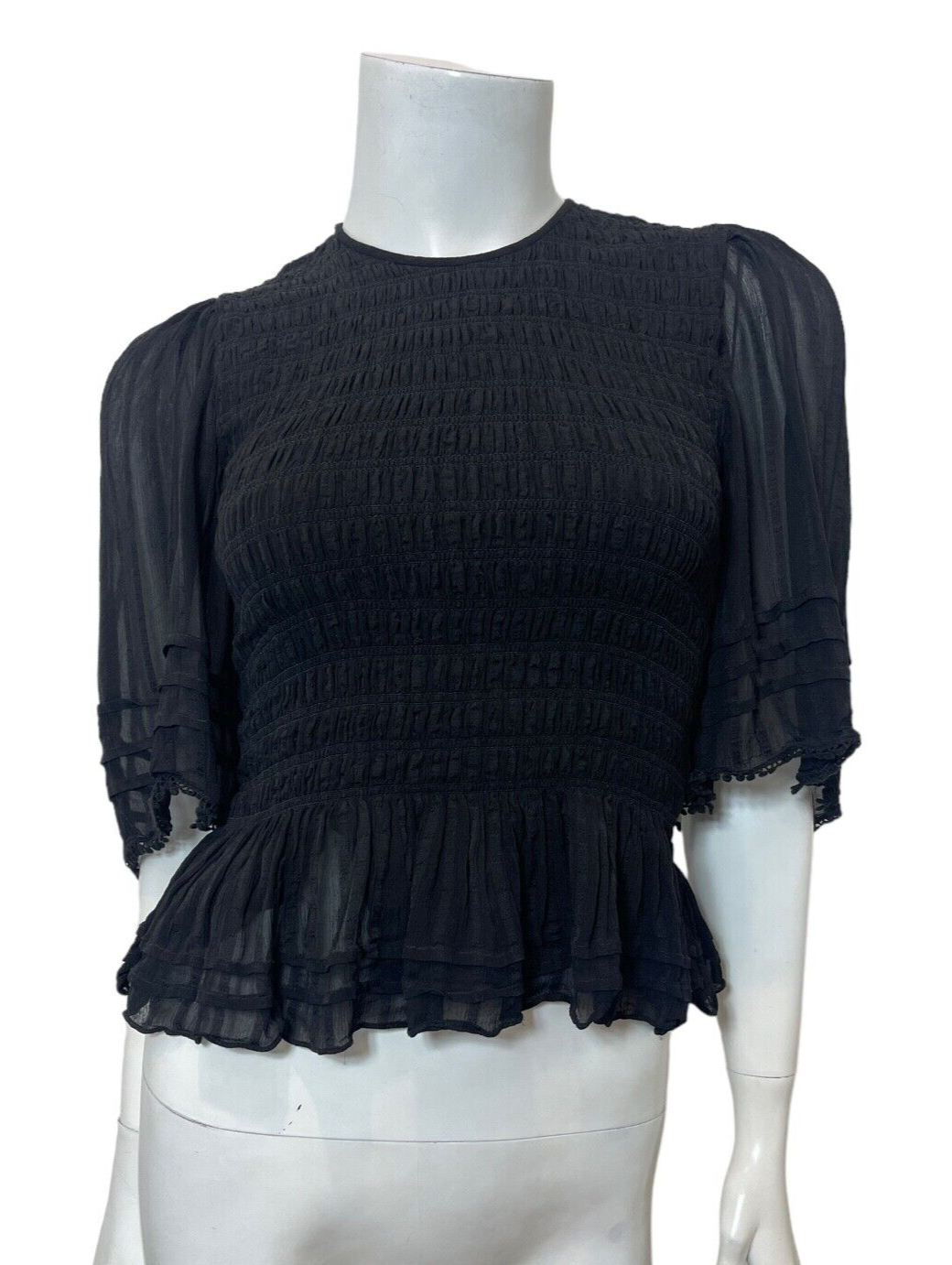 Isabel Marant - 最安値ISABEL MARANT ETOILE ラッフルブラウス Isabel Marant Etoile Janette Top in Black Size FR 38 | eBay