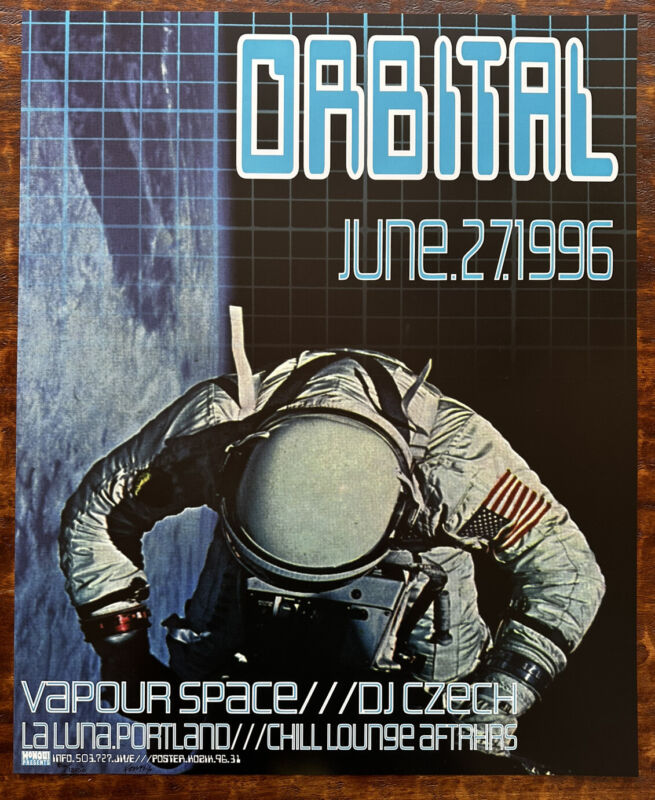 Frank Kozik Rock Poster Art: Orbital @ Portland 1996 signed/numbered