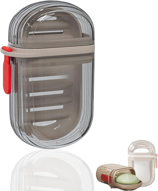 Travel Soap Case, Portable Soap Holder with Lid - Leakproof Bar Soap Holder for