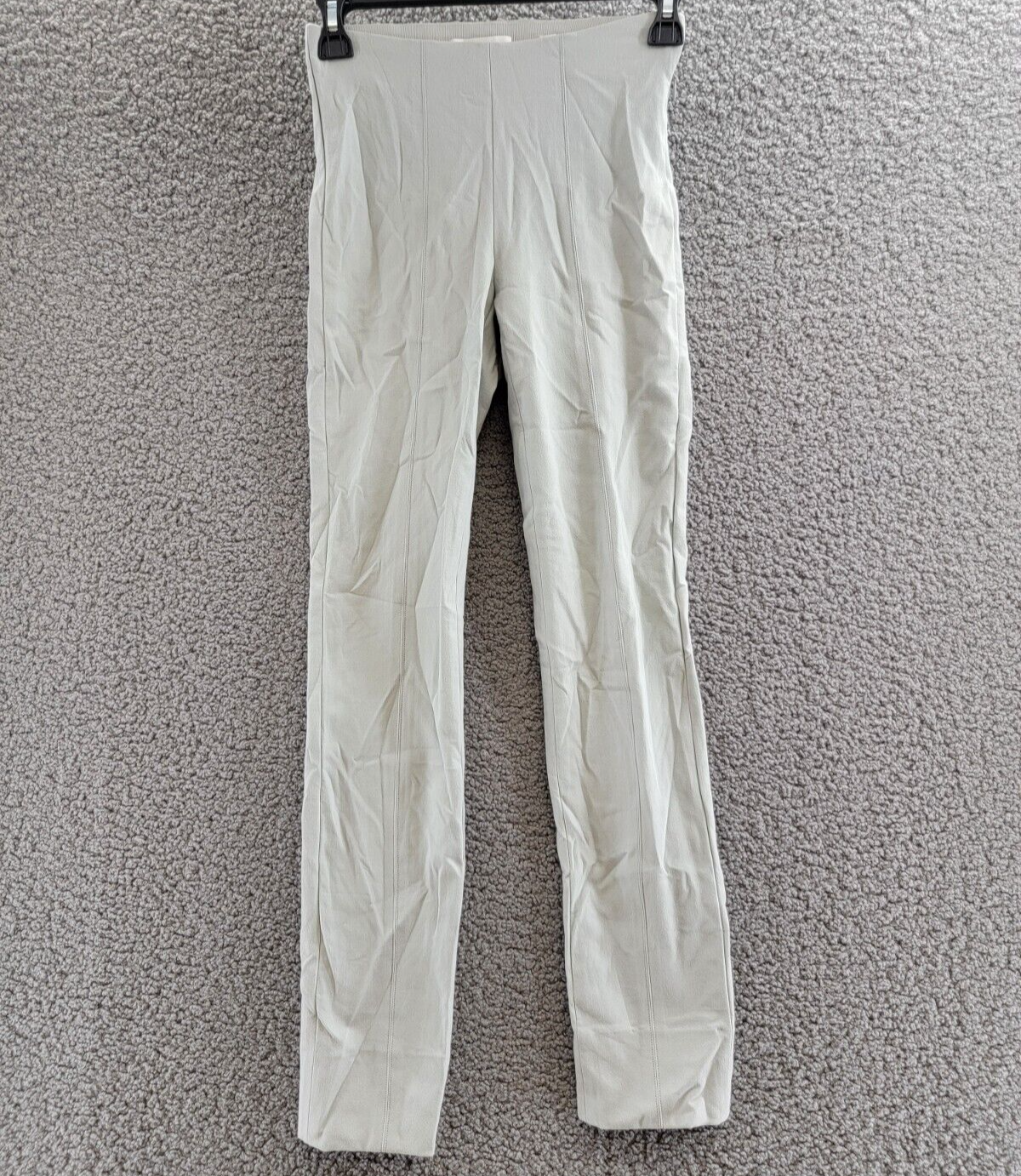 Vince High Waist Pants Women's XXS Mint Stone Solid Cuff Slit Side Zip Closure - Picture 2 of 19