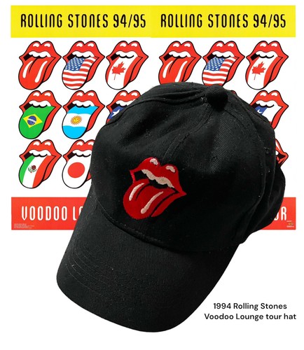Rolling Stones Voodoo Lounge キャップ Vintage 1994 The Rolling Stones Voodoo Lounge Tour Black