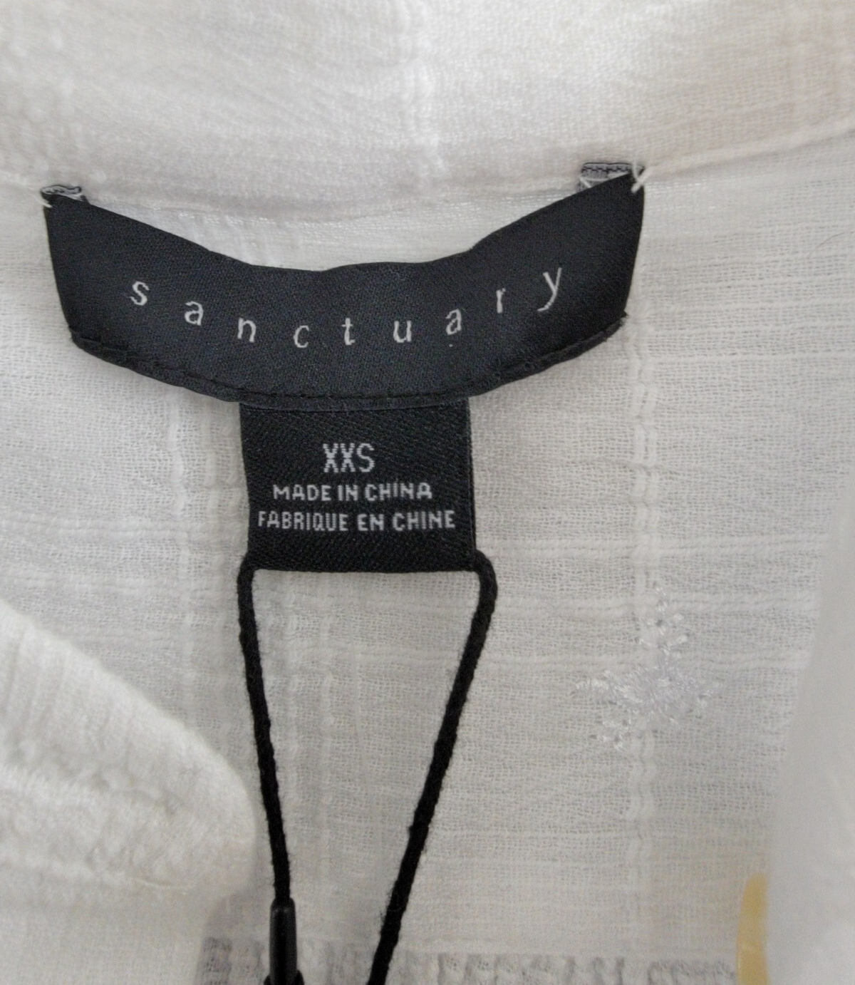 Sanctuary The Femme Shirt Women's XXS White Round Neck Button Front Closures~ - Picture 10 of 20
