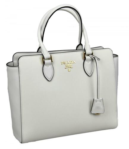 AUTH LUXURY PRADA SAFFIANO SHOULDER BAG HANDBAG 1BA189 WHITE AUTH LUXURY PRADA SAFFIANO SHOULDER BAG HANDBAG 1BA189 WHITE