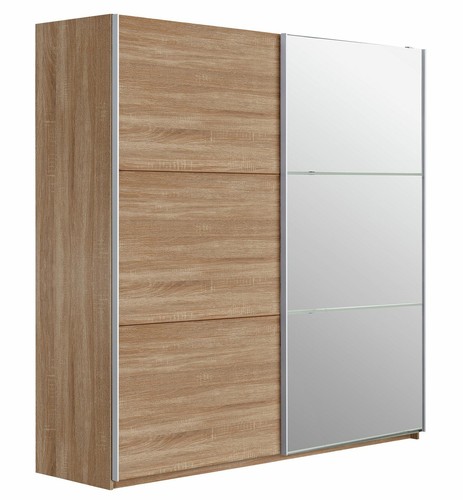 Argos Home Holsted 2 Door Extra Large Mirrored Wardrobe White