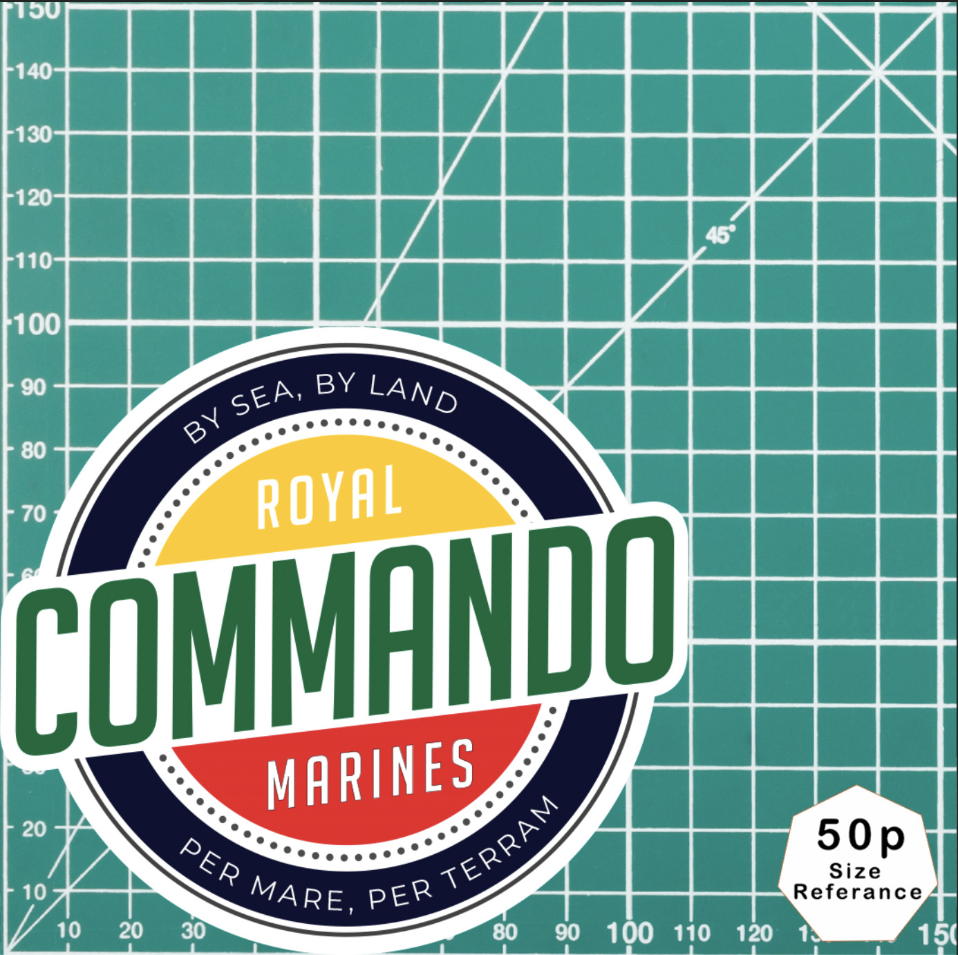 Waterproof Vinyl Decal - Royal Marines Commando - Retro FREE SHIPPING - Picture 4 of 5