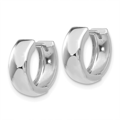 Pre-owned Quality Gold 14k Gold Polished Hinged Hoop Earrings Tl564