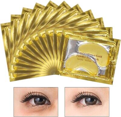 20Pcs Under Eye Gel Pad Pcs Crystal Collagen 24k Gold Mask Anti Aging Wrinkle UK