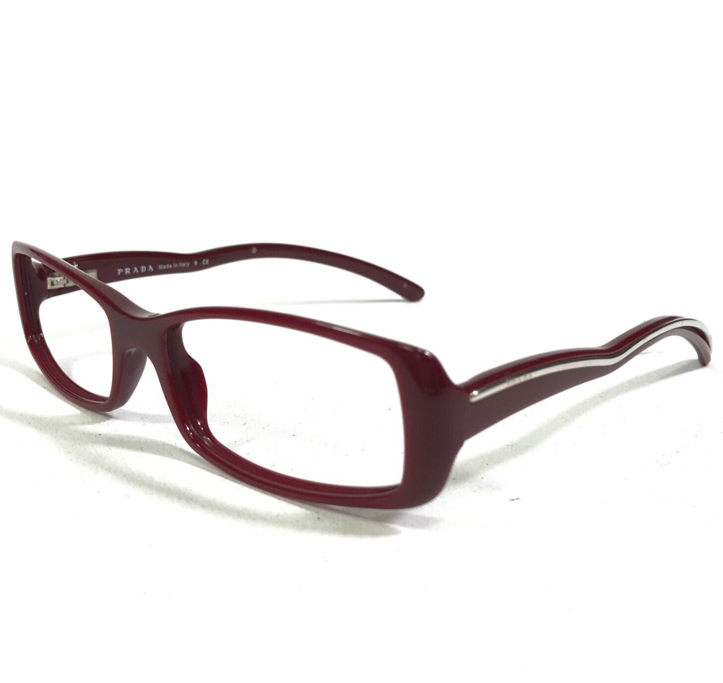 Prada Eyeglasses Frames VPR 06M ZXK-1O1 Burgundy Red