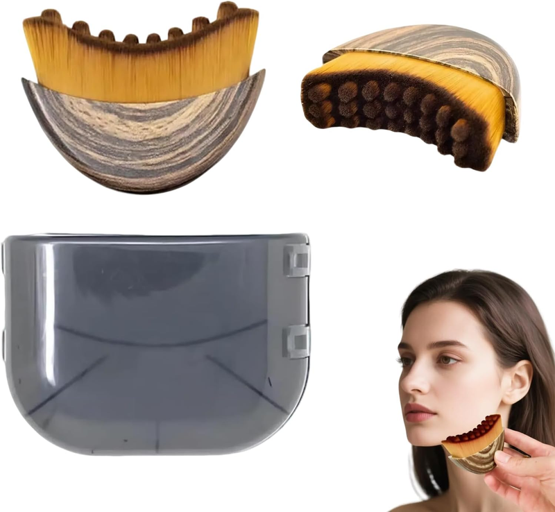 1PC Professional Lymphatic Drainage Face Brush Contoured Dry Brushing Massage To