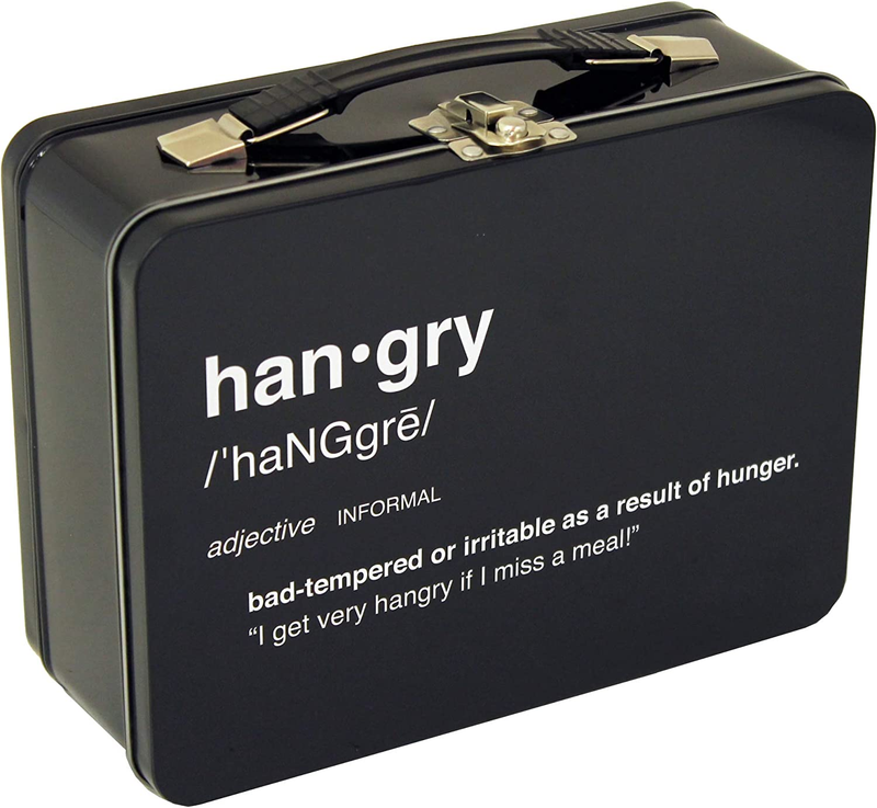 Large Lunchbox: Han-gry Art, Black & White, Novelty Design X