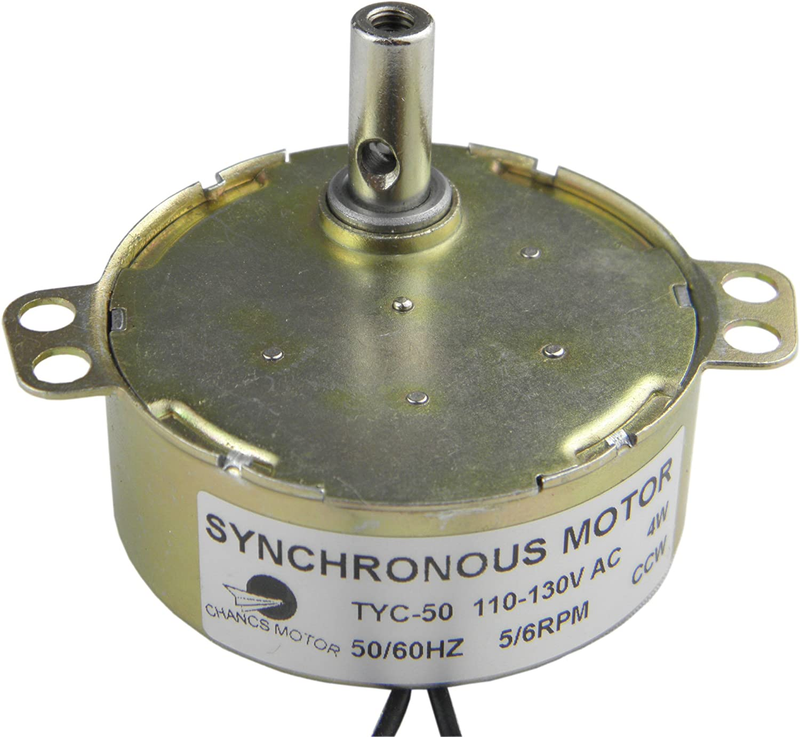 Small AC Synchronous Gear Motor TYC-50 110V AC 5/6RPM CCW Turntable Motor for El