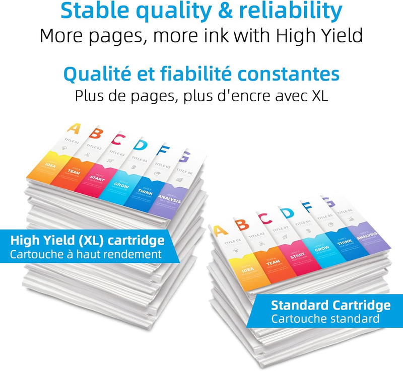 High Yield 65XL Black Color Ink Compatible for HP 65 Ink Cartridges, Compatible