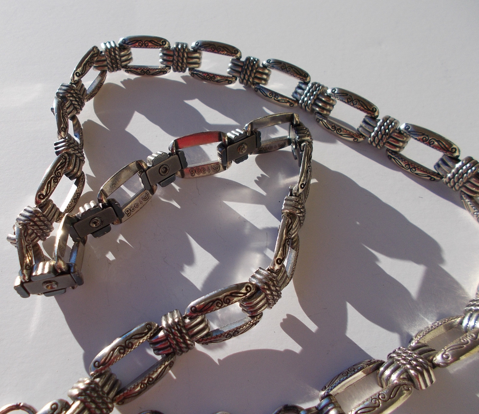 Brighton Belt Adjustable Ornate Metal Links 1996