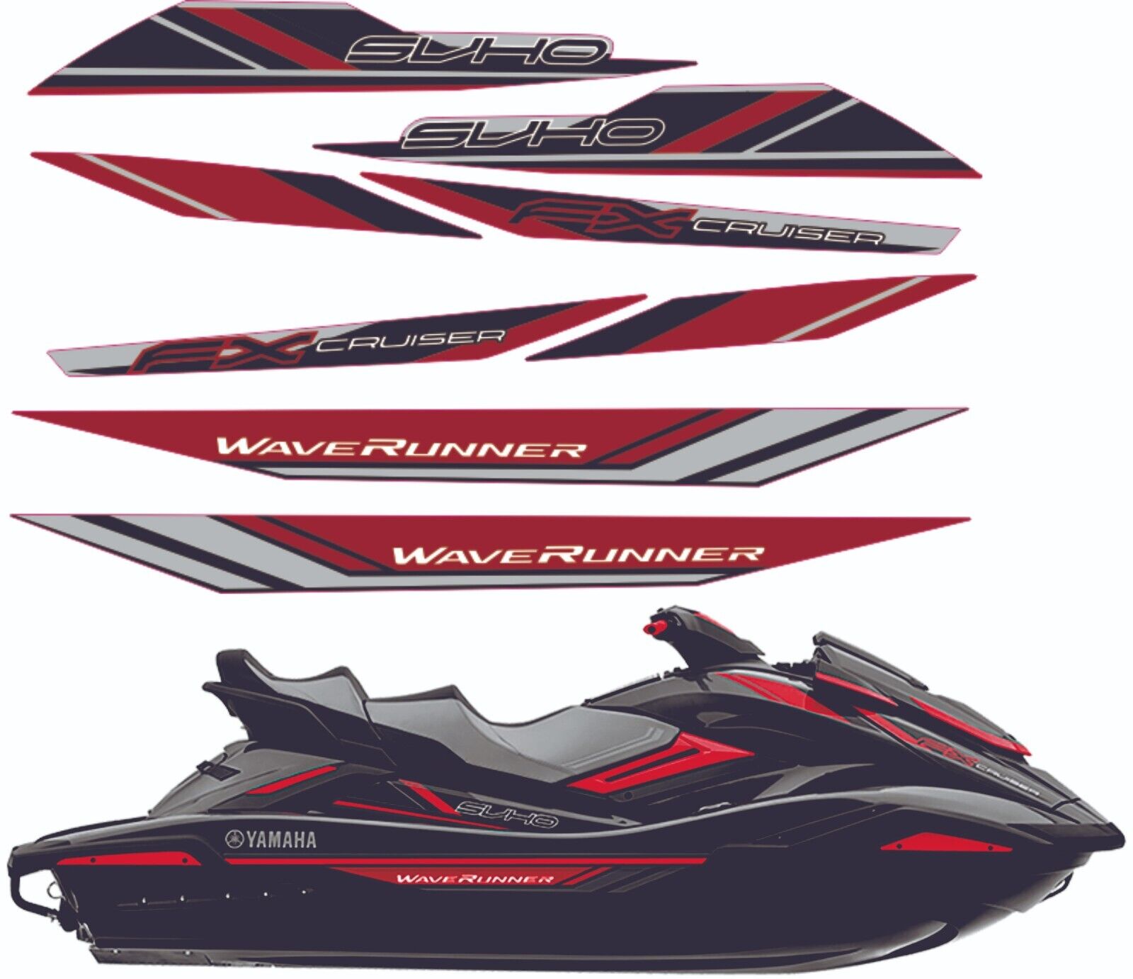 YAMAHA WAVERUNNER FX CRUISER SVHO 2019 Graphics / Decal YAMAHA WAVERUNNER FX CRUISER SVHO 2019 Graphics / Decal