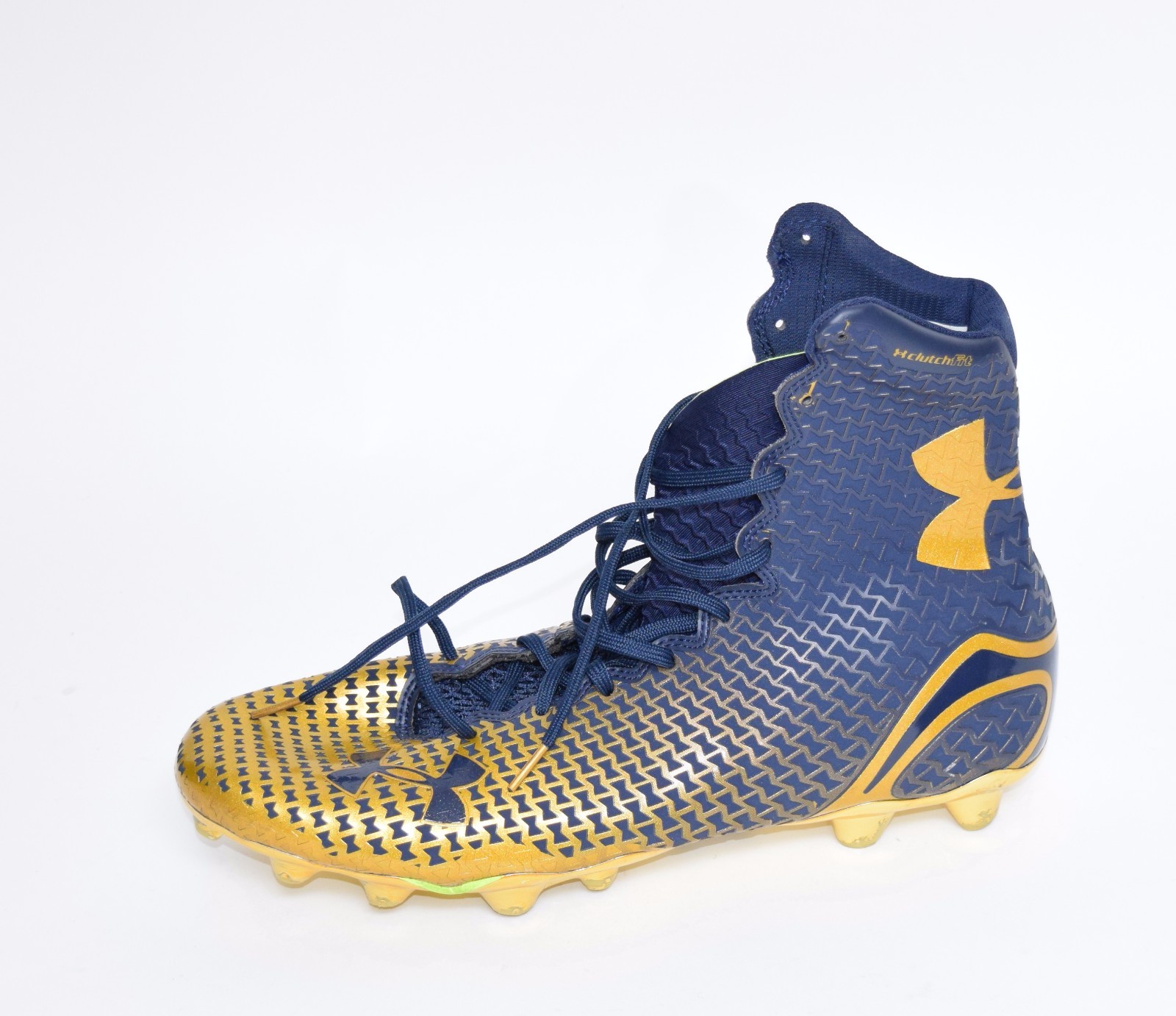 2014? Notre Dame Football Team Issued Under Armour High Top Cleats Size 14
