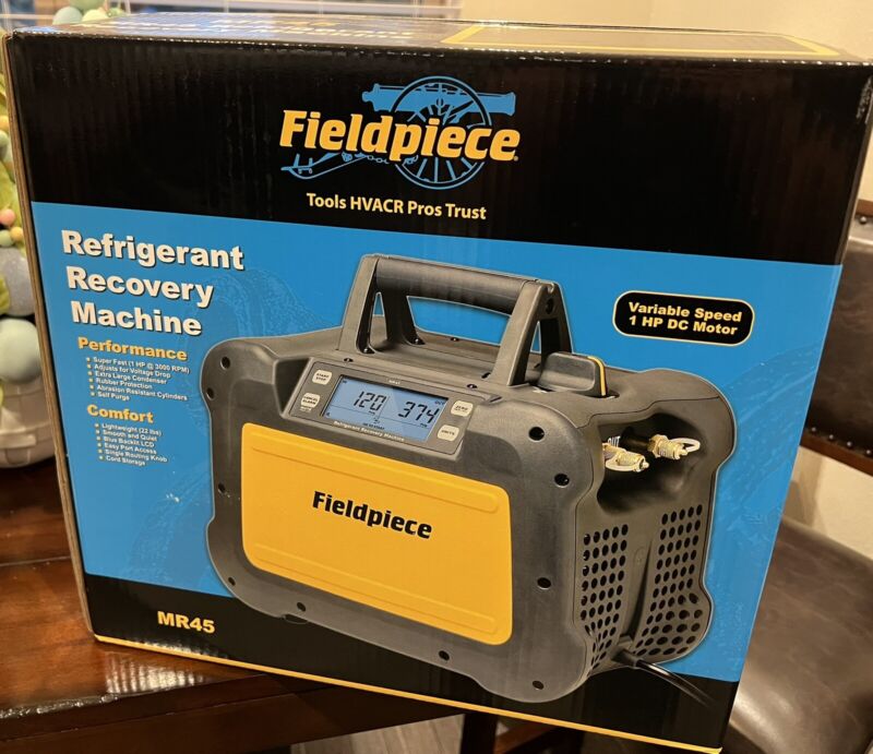 Brand NEW Sealed Fieldpiece MR45 Digital Recovery Machine, 1 HP, Variable Speed