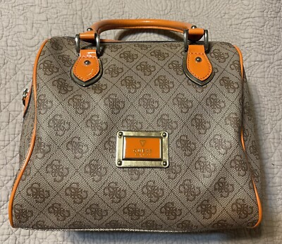 Guess Orange Satchel Handbag  New Without Tags