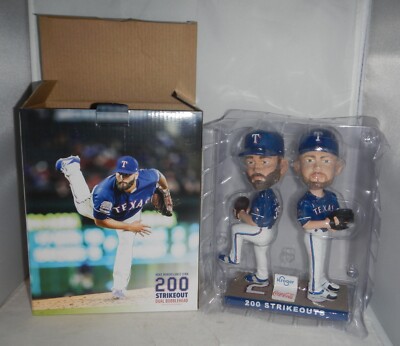 NIB Texas Rangers Baseball Mike Minor Lance Lynn 200 Strikeout Dual Bobblehead