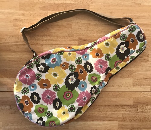 Two Loops Brand Floral Bag With Strap Tennis Ukulele Racket